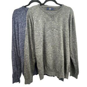 J. Crew Men's Crewneck Sweaters - Gray and Blue